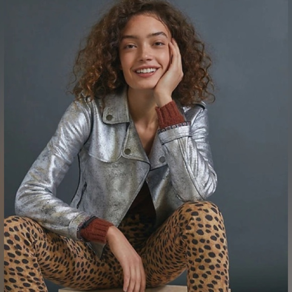 Anthropologie Brisa Metallic Jacket